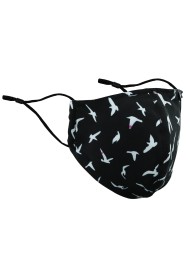 Black and White Filter Mask with Flying Birds