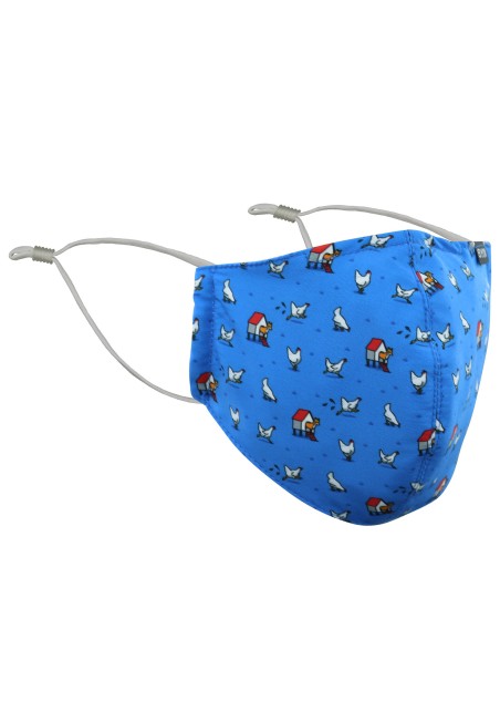 Fox and Hens Print Mask