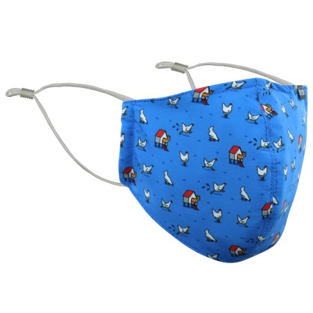 Fox and Hens Print Mask