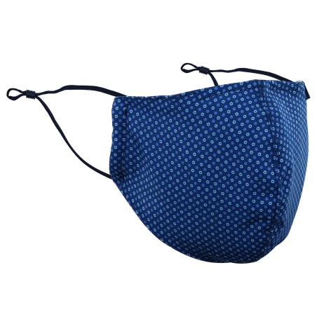 Foulard Print Mask in Navy