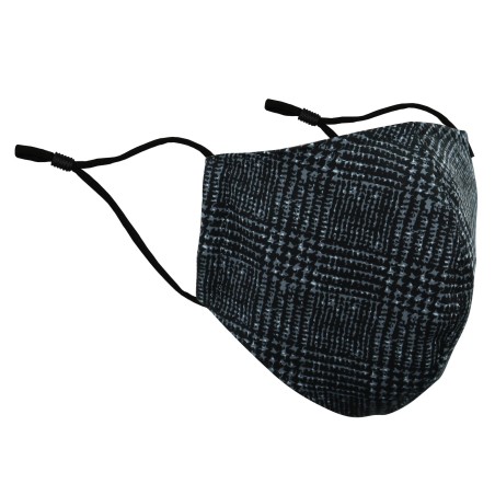 Prince of Wales Check Mask in Charcoal