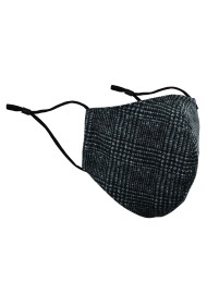 Prince of Wales Check Mask in Charcoal