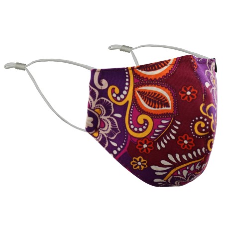 Far East Paisley Print in Fuchsia and Pink