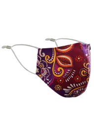 Far East Paisley Print in Fuchsia and Pink