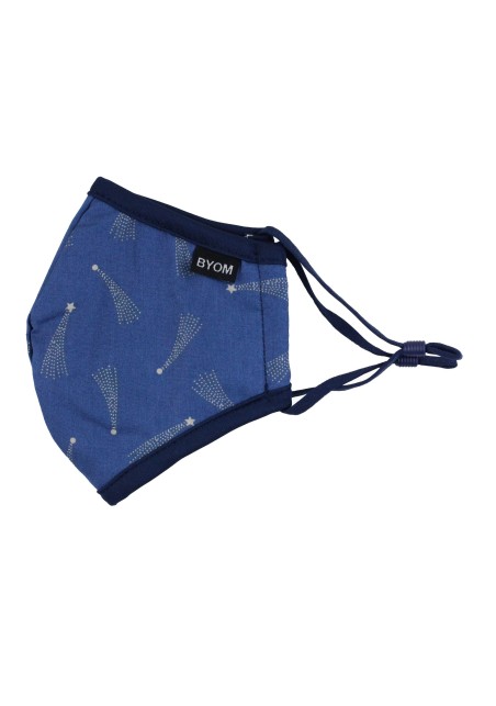 Starry Night Print Kids Mask in Light Blue