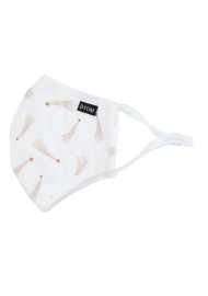 Starry Night Print Kids Mask in Cream and Gold