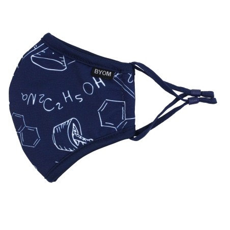 Science Print Mask for Kids in Navy