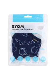 Science Print Mask for Kids in Navy in Mask Bag