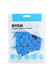 Tiny Elephant Print Mask for Kids in Mask Bag