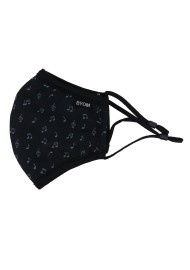 Kids Mask in Black with Music Notes