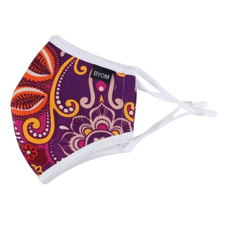 Pink and Fuchsia Paisley Kids Mask
