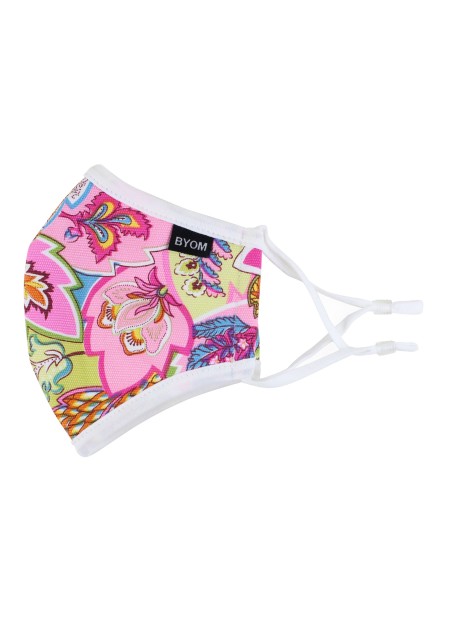 Pink Paisley Summer Kids Face Mask