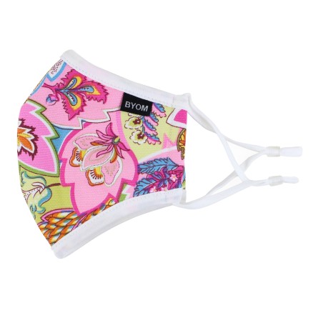 Pink Paisley Summer Kids Face Mask
