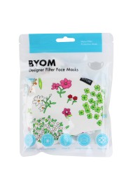 Spring Flower Print Cotton Mask in Mask Bag