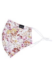 Vintage Floral Mask in Peach, Cream, and Pink