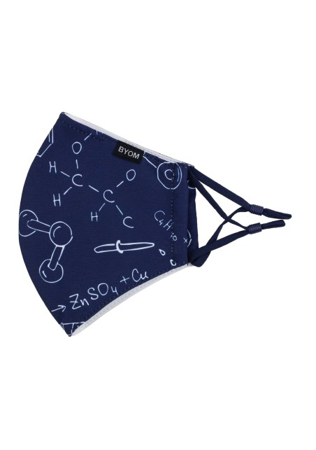 Navy Science Print Filter Mask