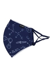 Navy Science Print Filter Mask