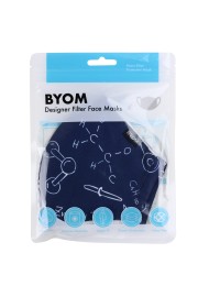 Navy Science Print Filter Mask in Mask Bag