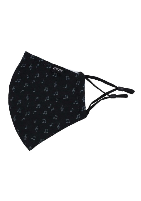 Black Mask with Music Notes