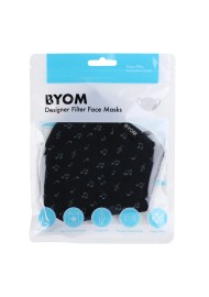 Black Mask with Music Notes in Mask Bag