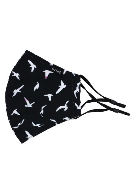 Classical Music Print Filter Mask in Cream