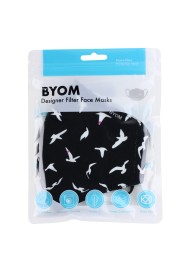 Classical Music Print Filter Mask in Cream in Mask Bag