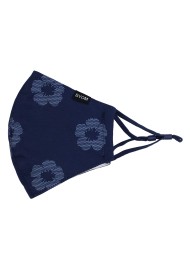 Unique Floral Print Mask in Midnight Blue