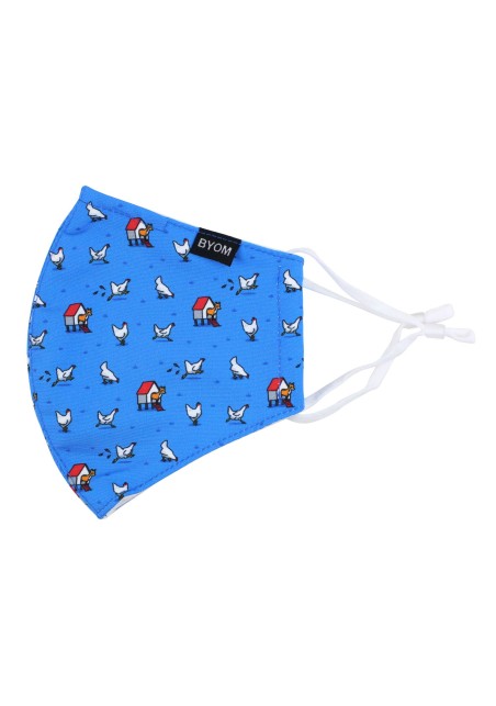 Fox and Hens Print Mask