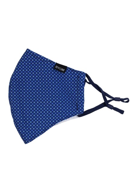 Foulard Print Mask in Navy