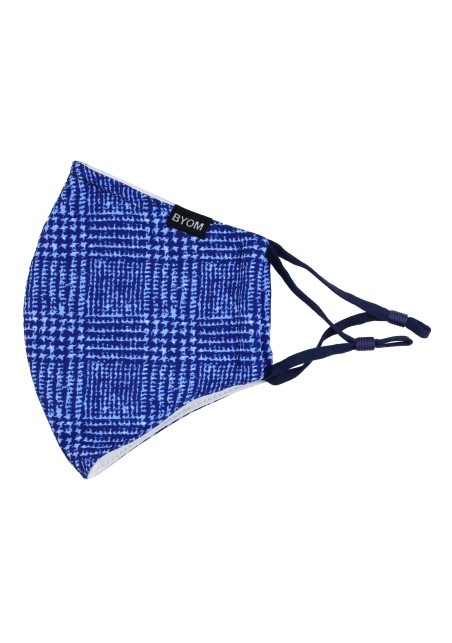 Prince of Wales Check Mask in Blue