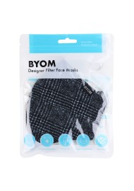 Prince of Wales Check Mask in Charcoal in Mask Bag
