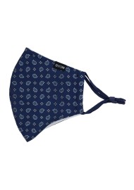 Foulard Paisley Print Filter Mask in Navy