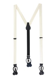 Wedding Formal Ivory Cream Suspenders