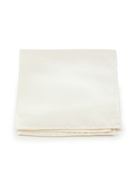 Cream Wedding Pocket Square