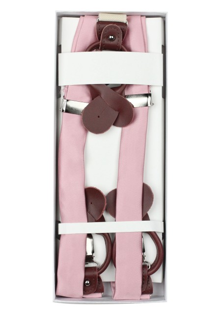 Soft Pink Suspenders in Box