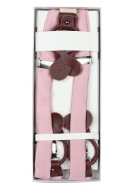 Soft Pink Suspenders in Box