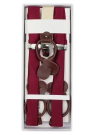 Dress Burgundy Suspenders in Box