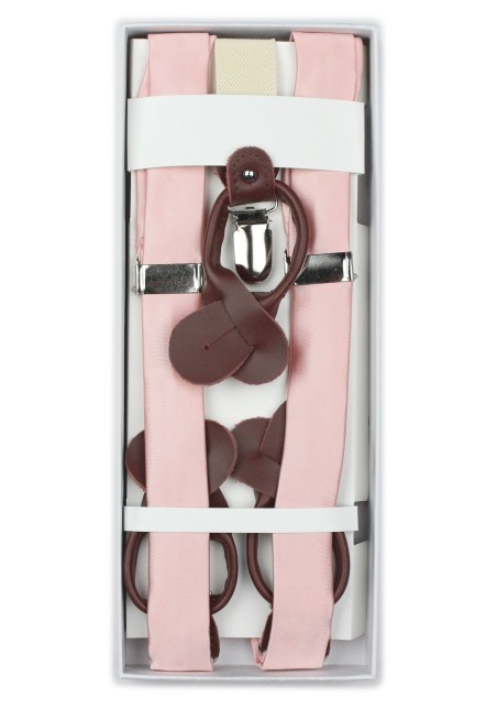 Peach Blush Suspenders in box