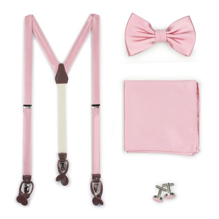 Petal Pink Dress Suspender BowTie Set