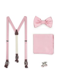 Petal Pink Dress Suspender BowTie Set