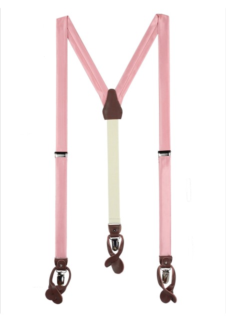 Petal Pink Fabric Suspenders