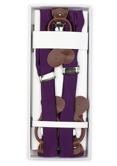 Bright Purple Suspenders in Box