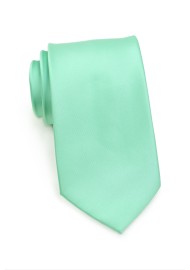 Shiny Mint Colored Necktie