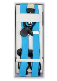 Cyan Blue Suspenders in Box