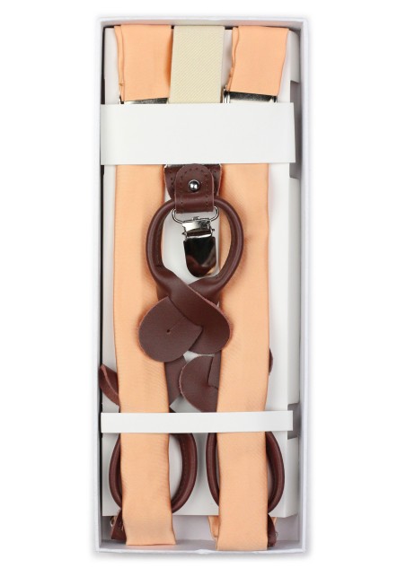 Peach Apricot Suspenders in Box