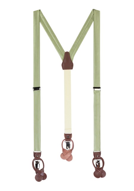 Suspenders in Sage Green