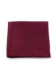 Wine Red Satin Pocket Square