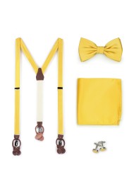 Sunflower Yellow Suspender Bowtie Set