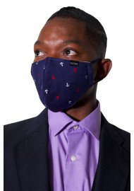 Navy Anchor Face Mask Styled