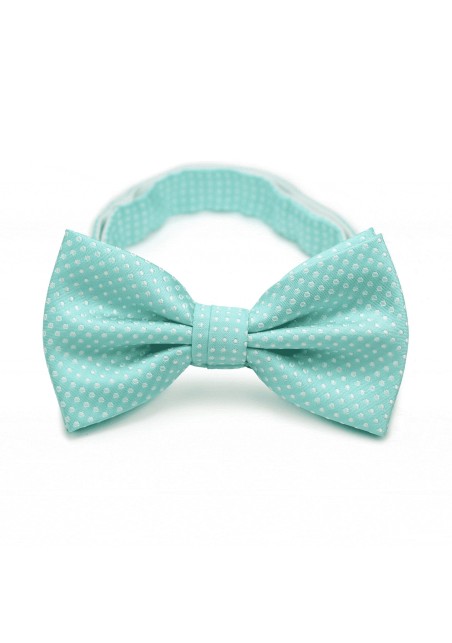 Pin Dot Bow Tie in Seamist